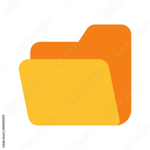 Fototapeta open folder flat icon
