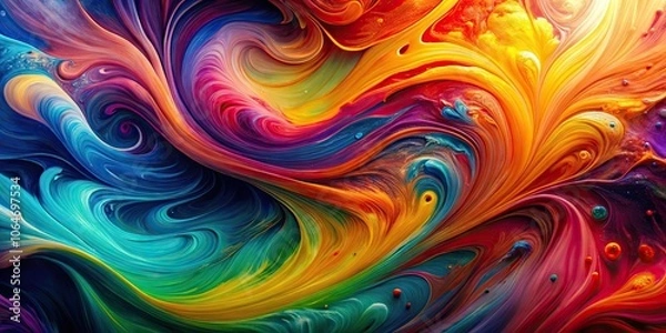 Obraz Abstract liquid background resembling swirling colorful paint , fluid, abstract, liquid, background, texture, colorful, paint