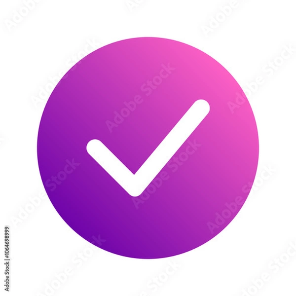 Fototapeta check gradient icon