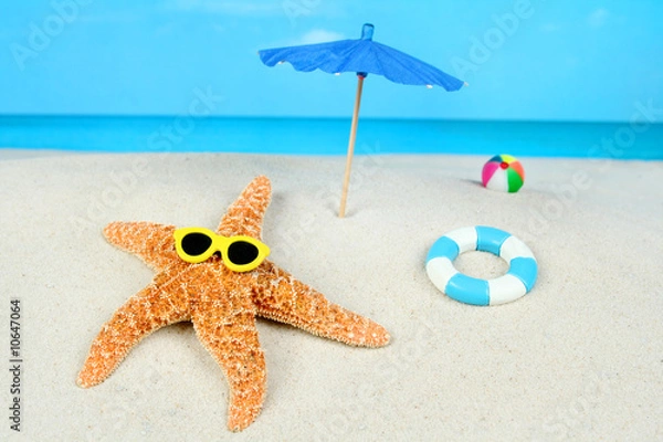 Fototapeta Sunbathing starfish