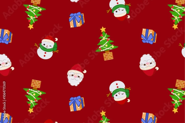 Fototapeta クリスマスラッピング柄⑥