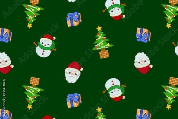 Obraz クリスマスラッピング柄④