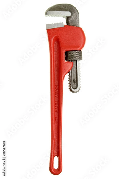 Obraz Pipe wrench isolated on white