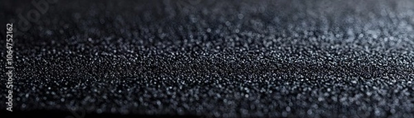 Fototapeta Black Glitter with Defocused Bokeh Lights