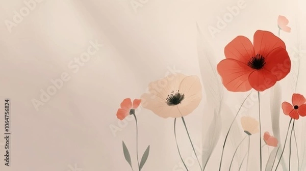 Fototapeta Elegant Floral Composition with Soft Background