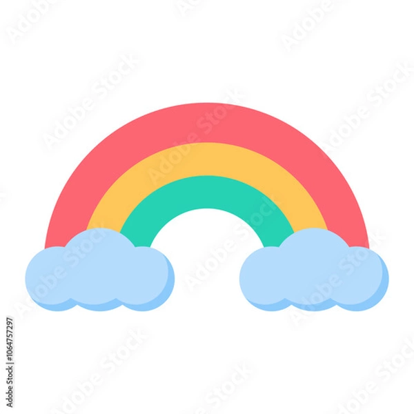 Fototapeta Rainbow icon vector image. Can be used for Fairytale.