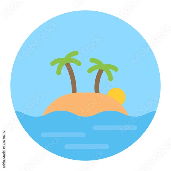 Fototapeta Island icon vector image. Can be used for Geography.