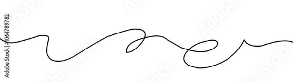 Fototapeta wavy line illustration with curvy abstract squiggles in a psychedelic wiggle design