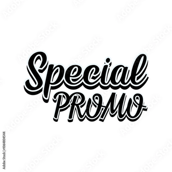 Fototapeta Special promo text icon with transparent background 