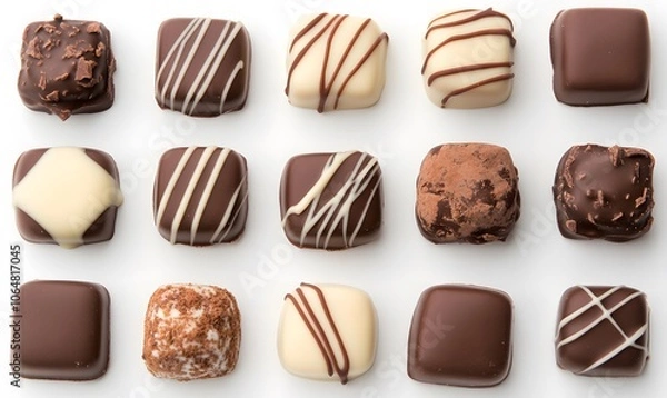 Fototapeta Indulge in the richness of dark chocolate against, Generative AI 