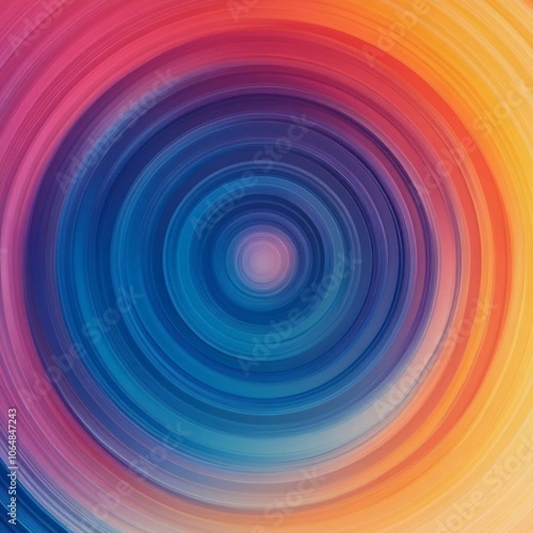 Fototapeta Abstract Colorful Concentric Circles Pattern Design Background