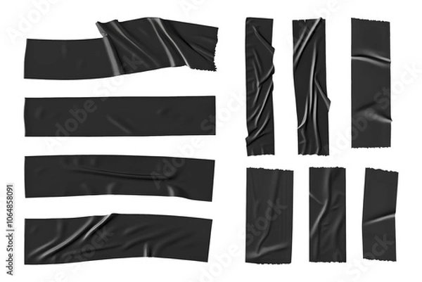 Obraz Pieces of black duct tape