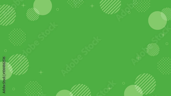 Fototapeta 幾何学　背景　緑　水玉　キラキラ　フレーム　ベクター