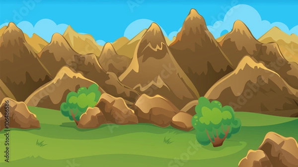 Obraz Brown Hills Game Background