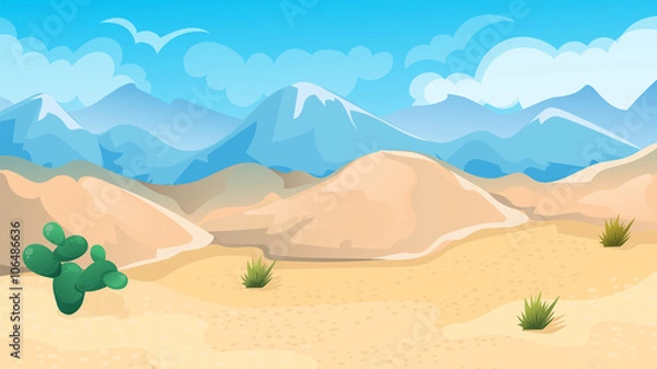 Obraz Desert And Hills Landscape