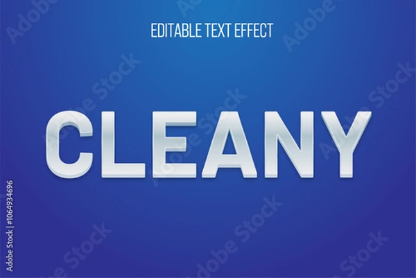 Obraz cleany clean white shiny text effect