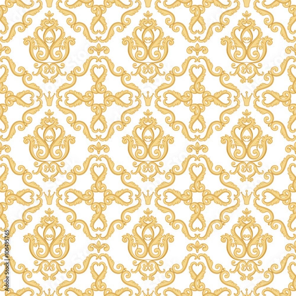 Fototapeta Seamless damask pattern. 