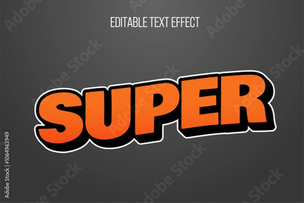 Obraz orange sticker text effect