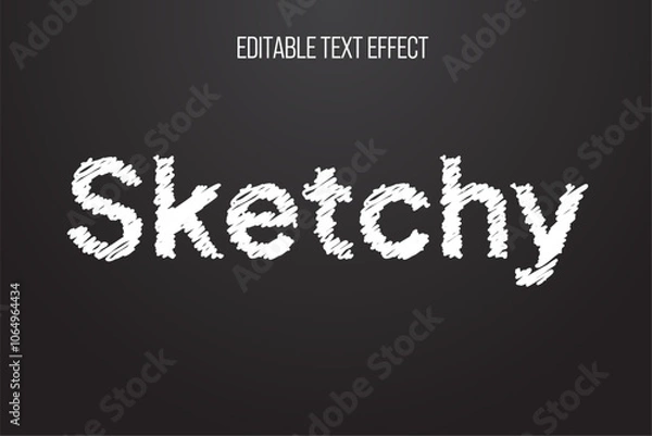 Obraz sketch chalk board text effect