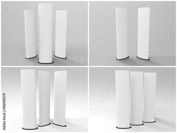 Fototapeta Elliptical Totem Display 3D Render