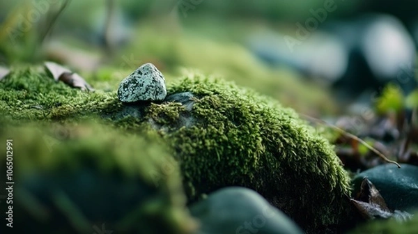 Obraz moss on the rocks in forest