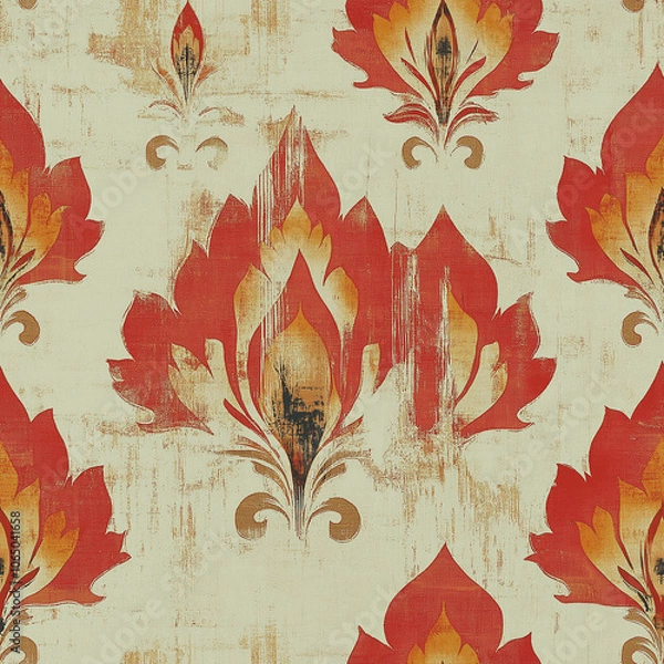 Fototapeta ikat seamless pattern
