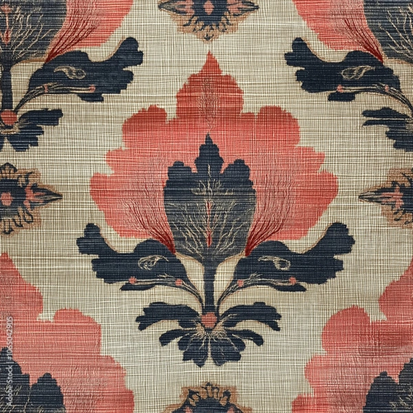 Obraz ikat seamless pattern