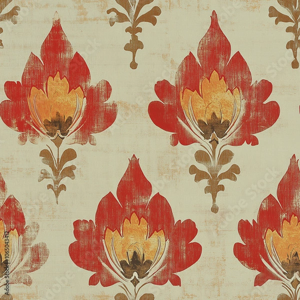 Obraz ikat seamless pattern