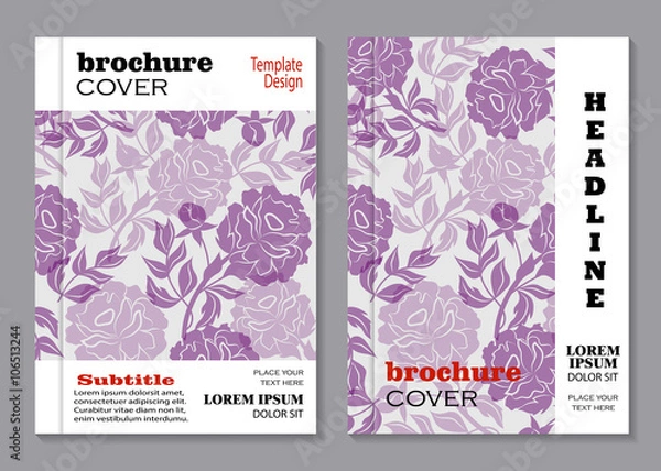 Obraz Floral brochure cover design 