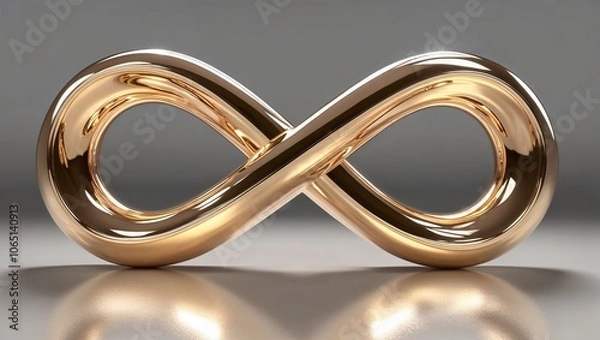 Fototapeta 3d golden infinity symbol