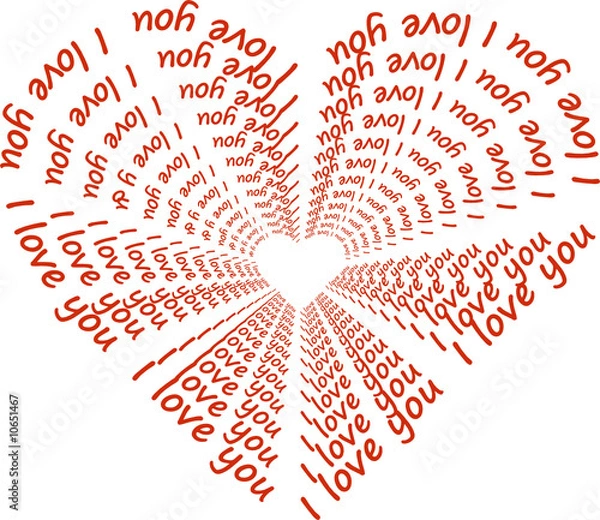 Obraz Heart with words "I love you"