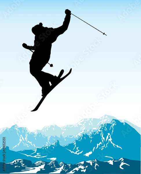 Obraz akcja narciarska