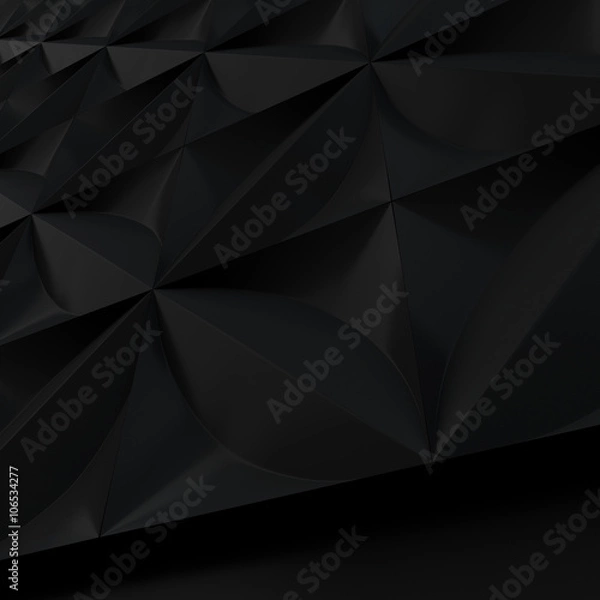 Fototapeta Black abstract background - circles and squares  geometric relief pattern