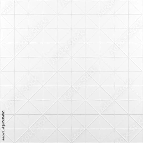 Fototapeta White abstract background - geometric relief grid pattern