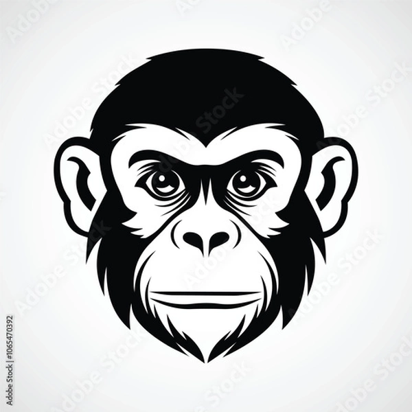 Obraz Vector monkey face logo design
