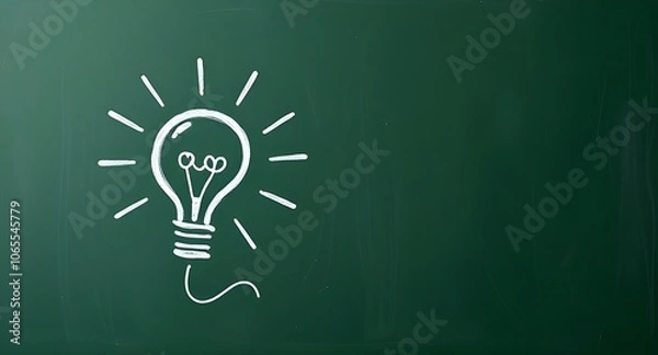 Obraz Hand drawn light bulb idea