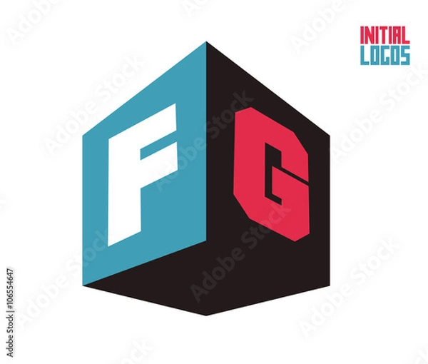 Obraz FG Initial Logo for your startup venture