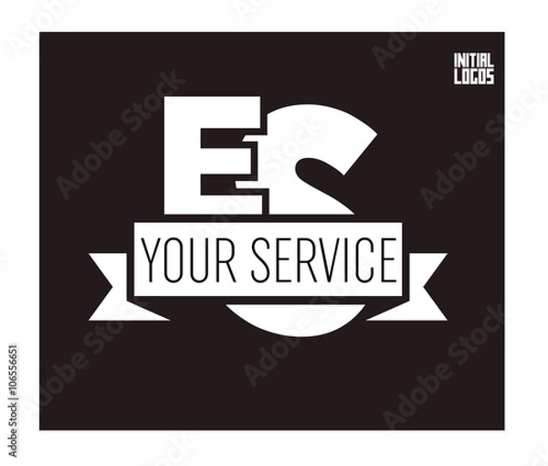 Fototapeta ES Initial Logo for your startup venture