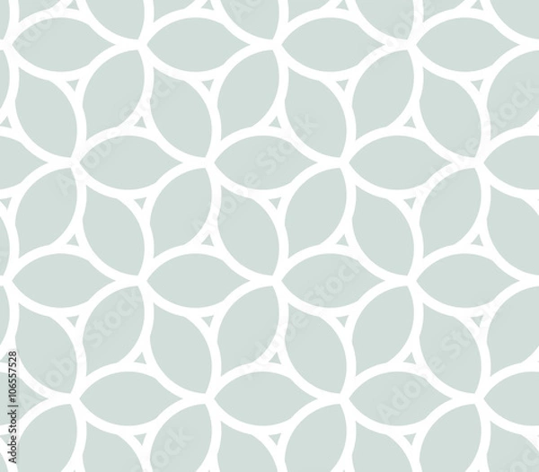 Fototapeta Seamless vector light blue and white ornament. Modern geometric pattern with repeating elements