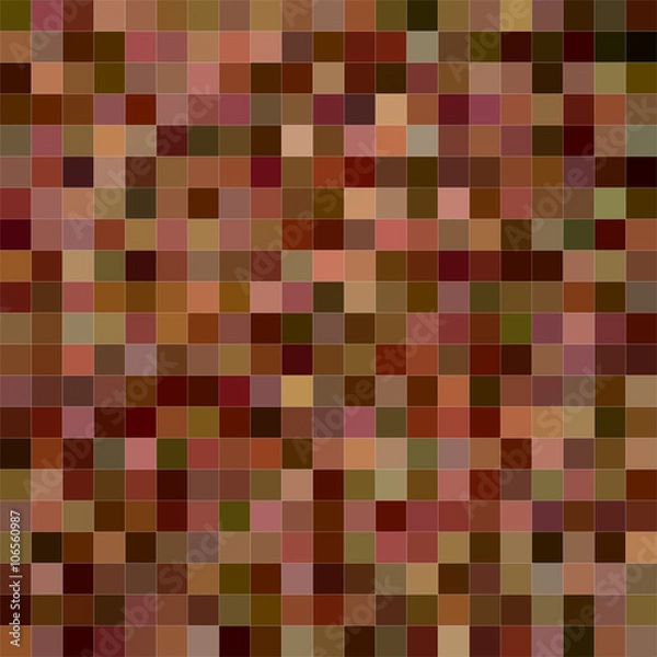 Fototapeta Brown color square mosaic background design