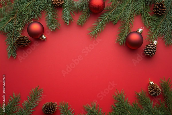 Fototapeta Christmas red background