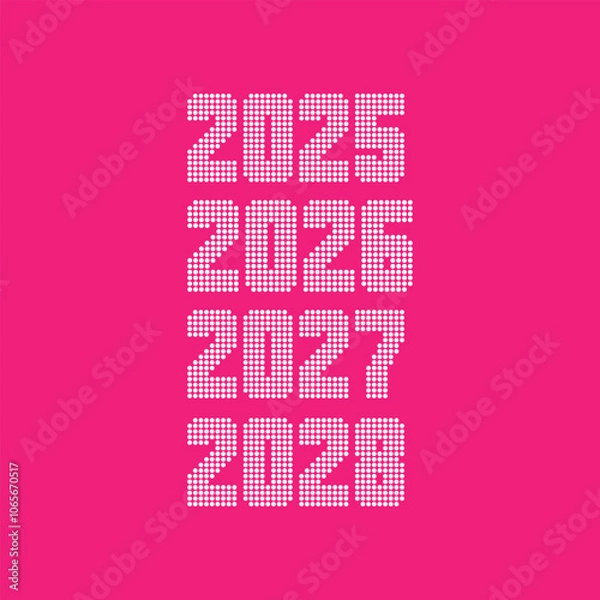 Obraz new year highlight 2026,2027 vector illustration
