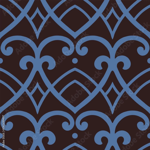 Fototapeta Ornamental decorative pattern element. Seamless texture. Vector illustration. 