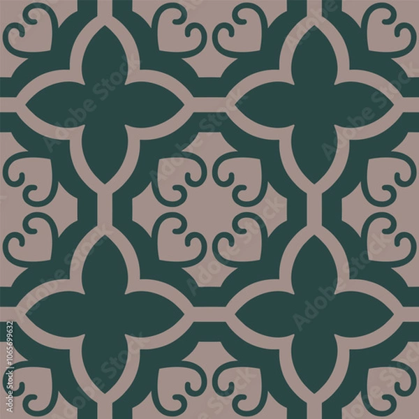 Fototapeta Ornamental decorative pattern element. Seamless texture. Vector illustration. 