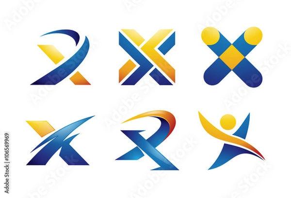 Obraz Letter X Logo Design Elements