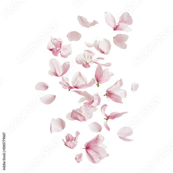 Obraz Beautiful Purple peach petal isolated on white background