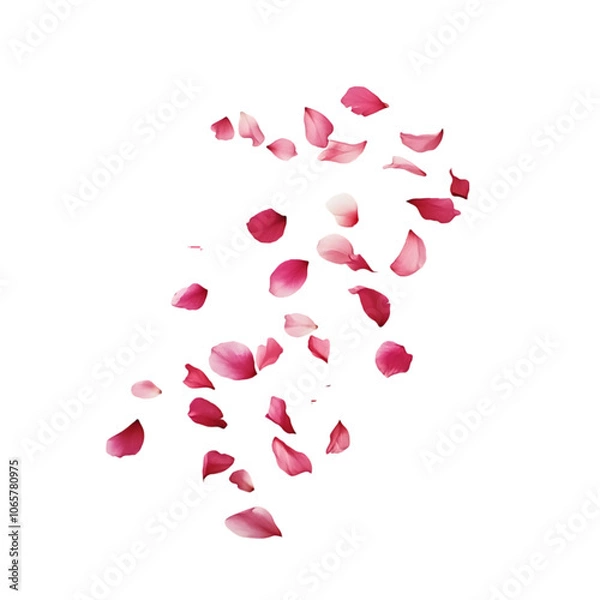 Obraz Beautiful Purple peach petal isolated on white background