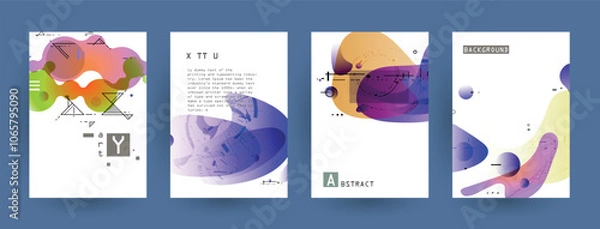 Obraz Abstract background cover design. Vector pattern	