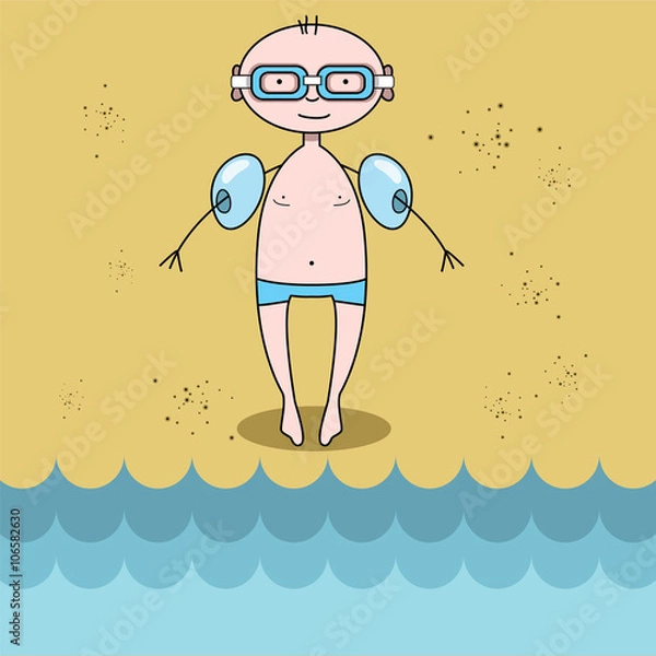 Obraz Sea boy for your design Summer vector image