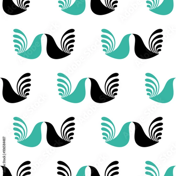 Fototapeta Seamless birds pattern